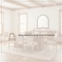 71914-AB - Carmel Rectangular Dining Table | 94" | Raffia w/ Brown Wood