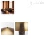 71526 - Lume Brown Marble w/ Brass Dome Shade Table Lamp