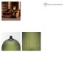 71529 - Oliva Fluted Green Glass w/ Black Metal Table Lamp