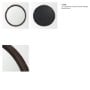 71600 - Bramwell 36" Dark Brown Wood Framed Heritage Round Mirror