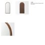 71602 - Durham Medium Brown Wood Framed Arched Floor Mirror