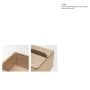 71630 - Chord Woven White-Washed w/ Brass Handle Decorative Box Set