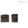 71632 - Voss Black Metal w/ Dark Brown Lid Canister Set