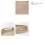 71635 - Langford Round White-Washed Wood w/ Brass Handles Tray Set