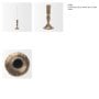 71641 - Whitlock Small Antique Brass Metal Taper Candle Holder