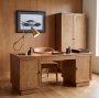 71920-AB - Carmel Writing Desk | Raffia w/ Brown Wood